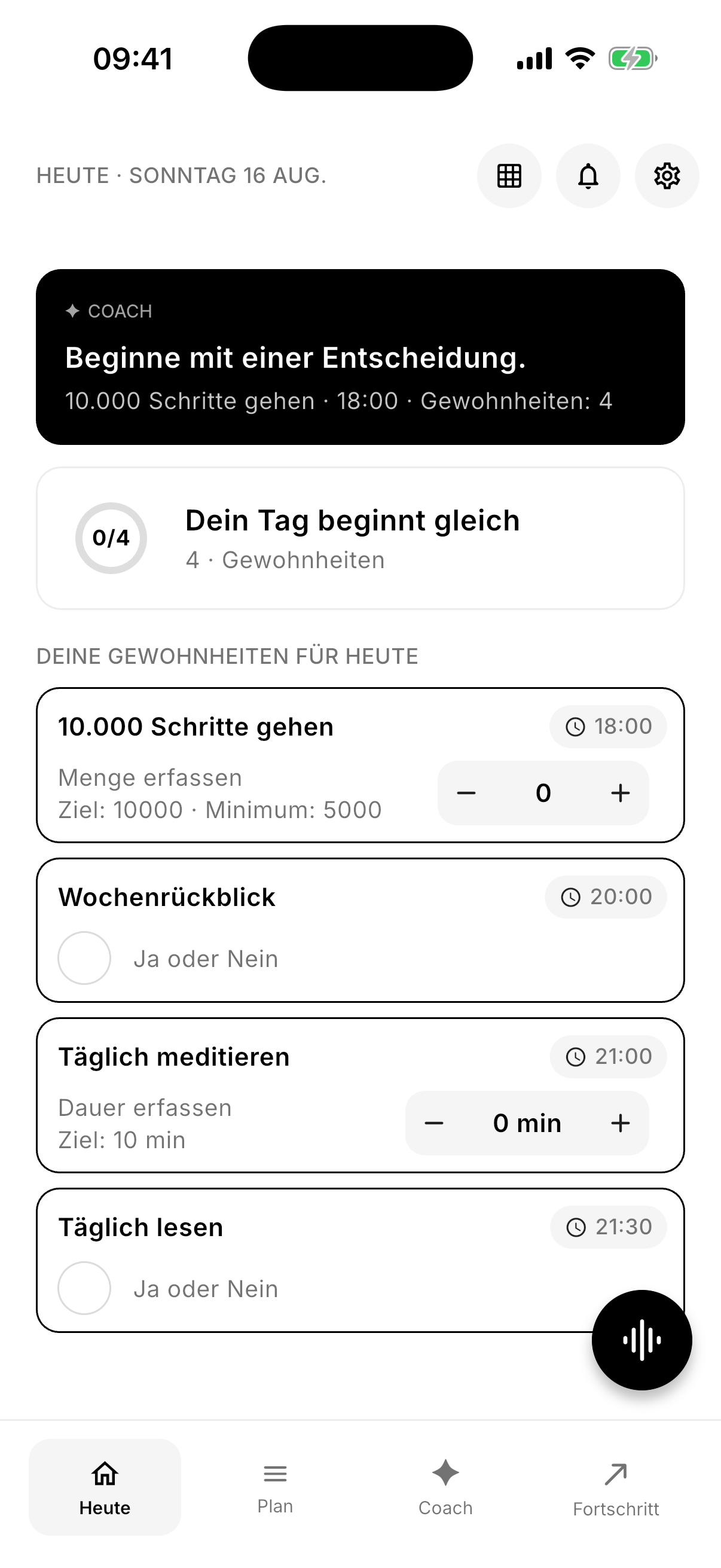 Dein Tag im Blick